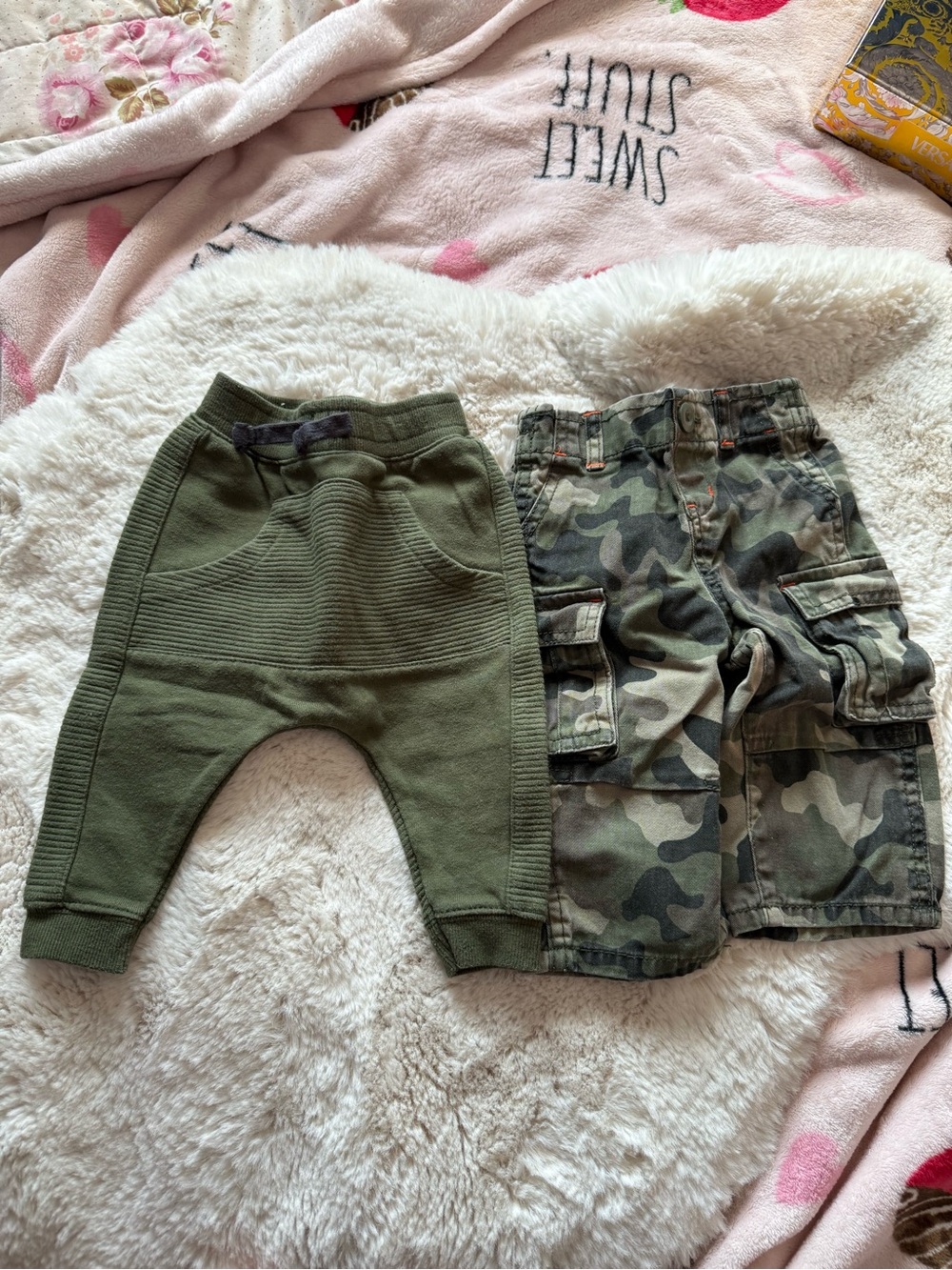 Unbranded Kids Olive Ribbed Shorts